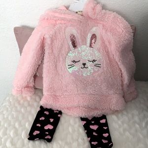 Girl’s Faux Fur Hoody and Leggings